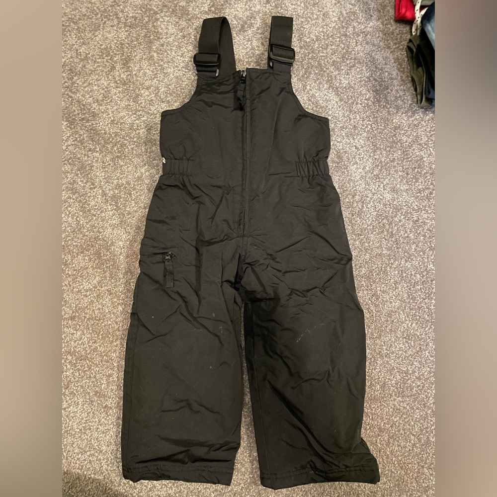 Toddler 2T Slalom black snow pants / bibs